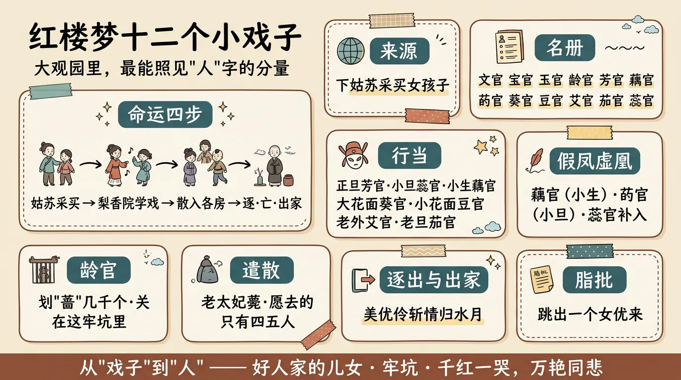 红楼梦十二个小戏子信息图