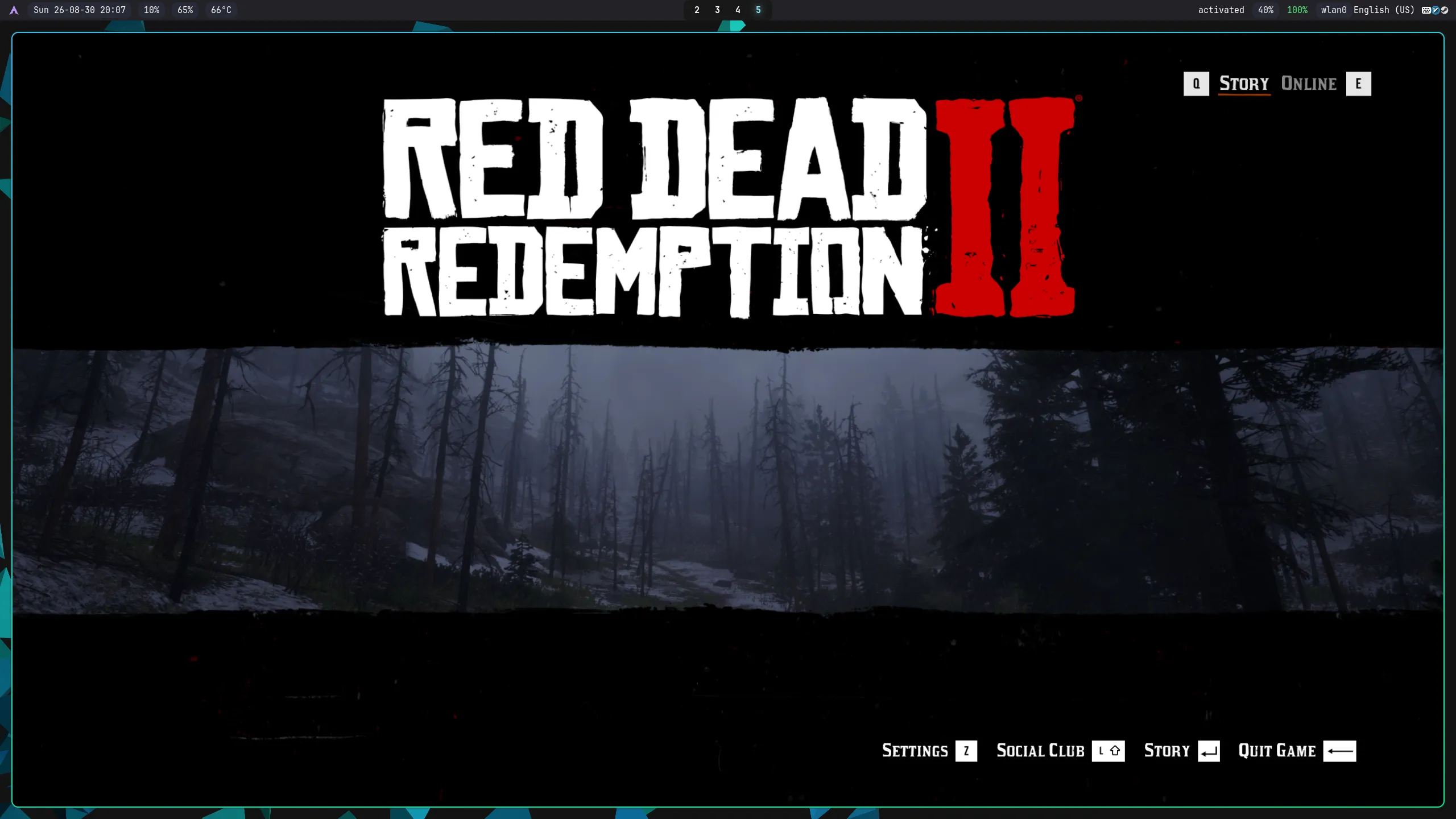 Red Dead Redemption 2 title screen